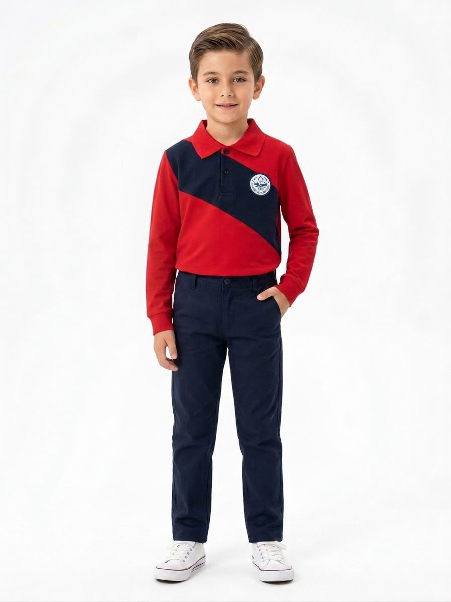 Okul Giyim üretiminden pantolon ve polo yaka sweatshirt